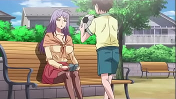 Pegando estranha velha no parque