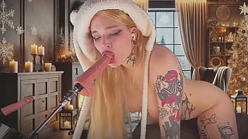 A slobbery blowjob from an adorable blonde