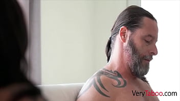 Teen whore tries weird things with her old man