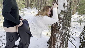 Chubby hitchhiking hottie in black leather leggings sucked cock in the woods and set up a huge juicy ass for a hard fuck right in the snow Chubby hitchhiking hottie in black leather leggings sucked cock in the woods and set up a huge juicy ass for a hard fuck right in the snow
