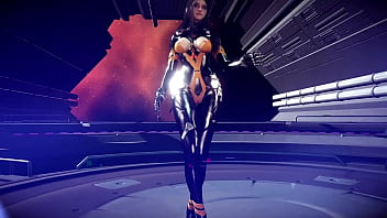 Seductive cutie tachy in revealing latex suit teases you with her toned body