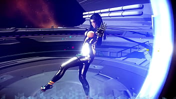 Seductive cutie tachy in revealing latex suit teases you with her toned body