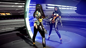 Seductive cutie tachy in revealing latex suit teases you with her toned body