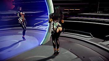 Seductive cutie tachy in revealing latex suit teases you with her toned body