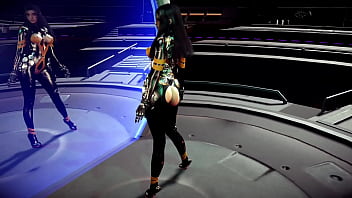 Seductive cutie tachy in revealing latex suit teases you with her toned body