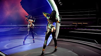 Seductive cutie tachy in revealing latex suit teases you with her toned body