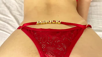 Magrinha brasileira tomando socada forte na buceta completo no sheer e red