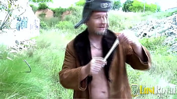 Tatted milf with nice tits got roughly fucked outside