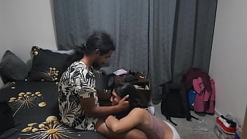 Amateur couple shooting porn after not seeing each other for a while first part