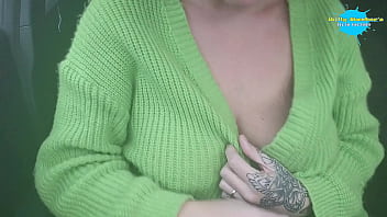 Wife takes her top off and flashes in public