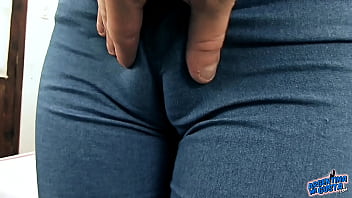 Perfect ass little teen in tight jeans and g string