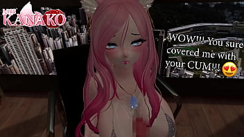 I love teasing you with my giant cat girl tits sexy vtuber titty fuck