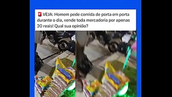 Mendigo recebe muito saco