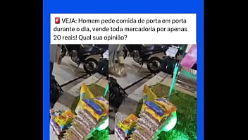 Mendigo recebe muito saco