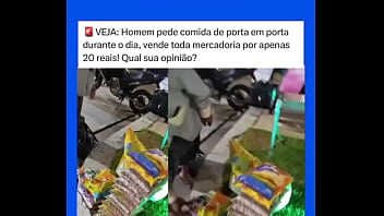 Mendigo recebe muito saco