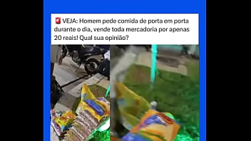 Mendigo recebe muito saco