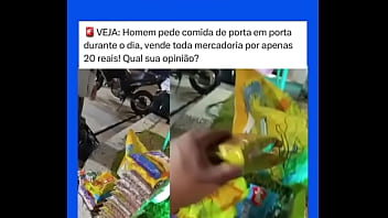 Mendigo recebe muito saco