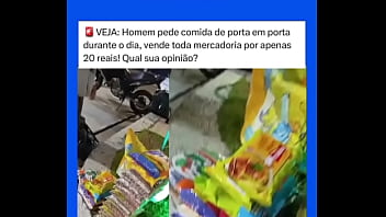 Mendigo recebe muito saco