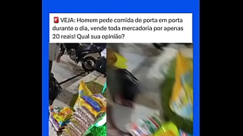 Mendigo recebe muito saco