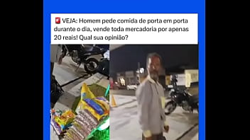 Mendigo recebe muito saco