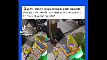 Mendigo recebe muito saco