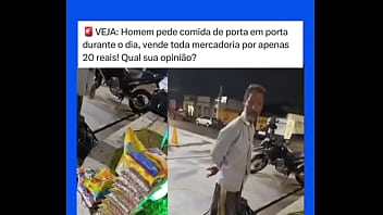 Mendigo recebe muito saco