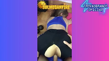 I went to the gym and didn't see that my shorts were ripped and i felt when my trainer pushed me sol megan fire