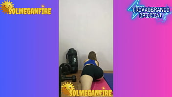 I went to the gym and didn't see that my shorts were ripped and i felt when my trainer pushed me sol megan fire