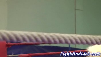 Wrestling lesbian gets her pussy toyed