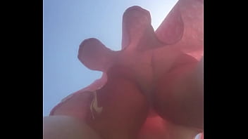 Old woman underdress