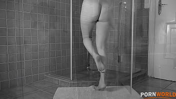 Steamy shower moments sexy russian's foot fetish experience