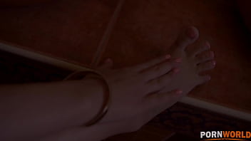 Steamy shower moments sexy russian's foot fetish experience