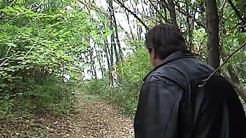 Marie madison smokes and strokes outside