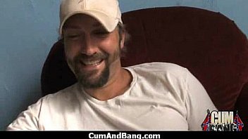 Ebony slut blows a group of horny dudes 9