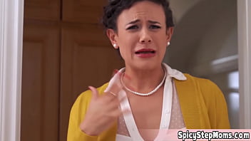 Busty stepmother asked my about threesome fuck dreams