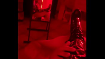 The slave sat with a penis cage for two weeks