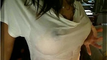 Wet t shirt fetish on webcam