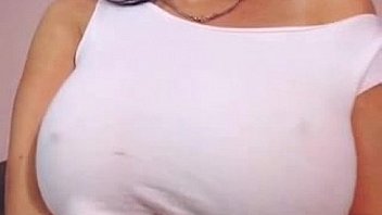 Busty millf fingering pussy on webcam