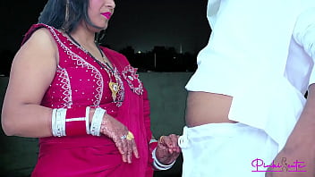 2024 karwa chauth desi young wife ravinadesi had blowjob in front of moon cumshot on her big ass