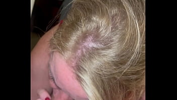 She looks at his big cock weirdly then takes it all in her mouth and enjoys his big cock