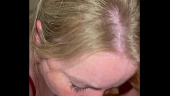 She looks at his big cock weirdly then takes it all in her mouth and enjoys his big cock