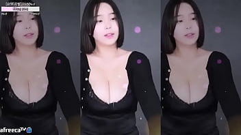 Beautiful girl with big breasts and big butt is so happy