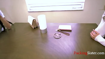 Teens skirt ride their stepdad