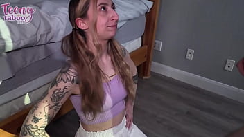 Innocent looking coed nina nova takes mr brogan's cum deeply inside her