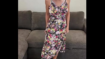 Black floral dress with clogs