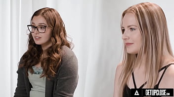 Pretty brunette passionately fucks babe