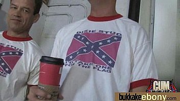 Busty black babe bubble bath group cocksuck 5