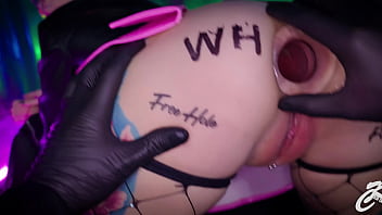 The most captivating scenes with a huge glass butt plug