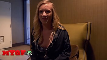 My gf bailey breaks the rules with ken for a wet and wild adventure in the hotel room