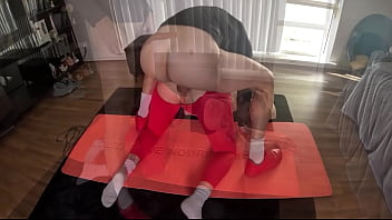 Pt ripped gym leggings & fucked my pussy & asshole